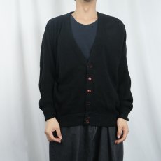 画像2: アクリルニットカーディガン BLACK (2)