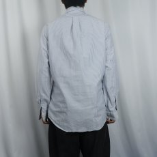 画像3: Ralph Lauren "CUSTOM FIT" ストライプ柄 コットンボタンダウンシャツ M (3)