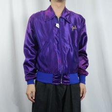 画像2: 70〜80's "WYSP 94FM" ラジオ局 刺繍入り サテンスタジャン SIZE38 (2)