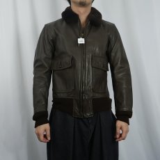 画像2: 80's U.S.NAVY G-1フライトジャケット SIZE36 (2)