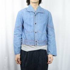画像3: 70's FADED GLORY パッチワークデニムジャケット SIZE40 (3)