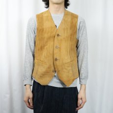 画像2: 80〜90's L.L.Bean スエードレザーベスト M (2)