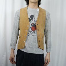 画像2: 70's Levi's オレンジタブ スエードレザーベスト S (2)