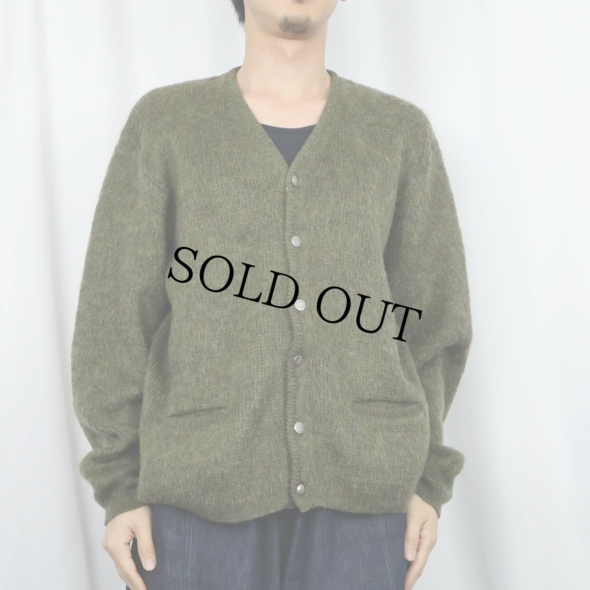 画像2: 60's モヘアニットカーディガン (2)