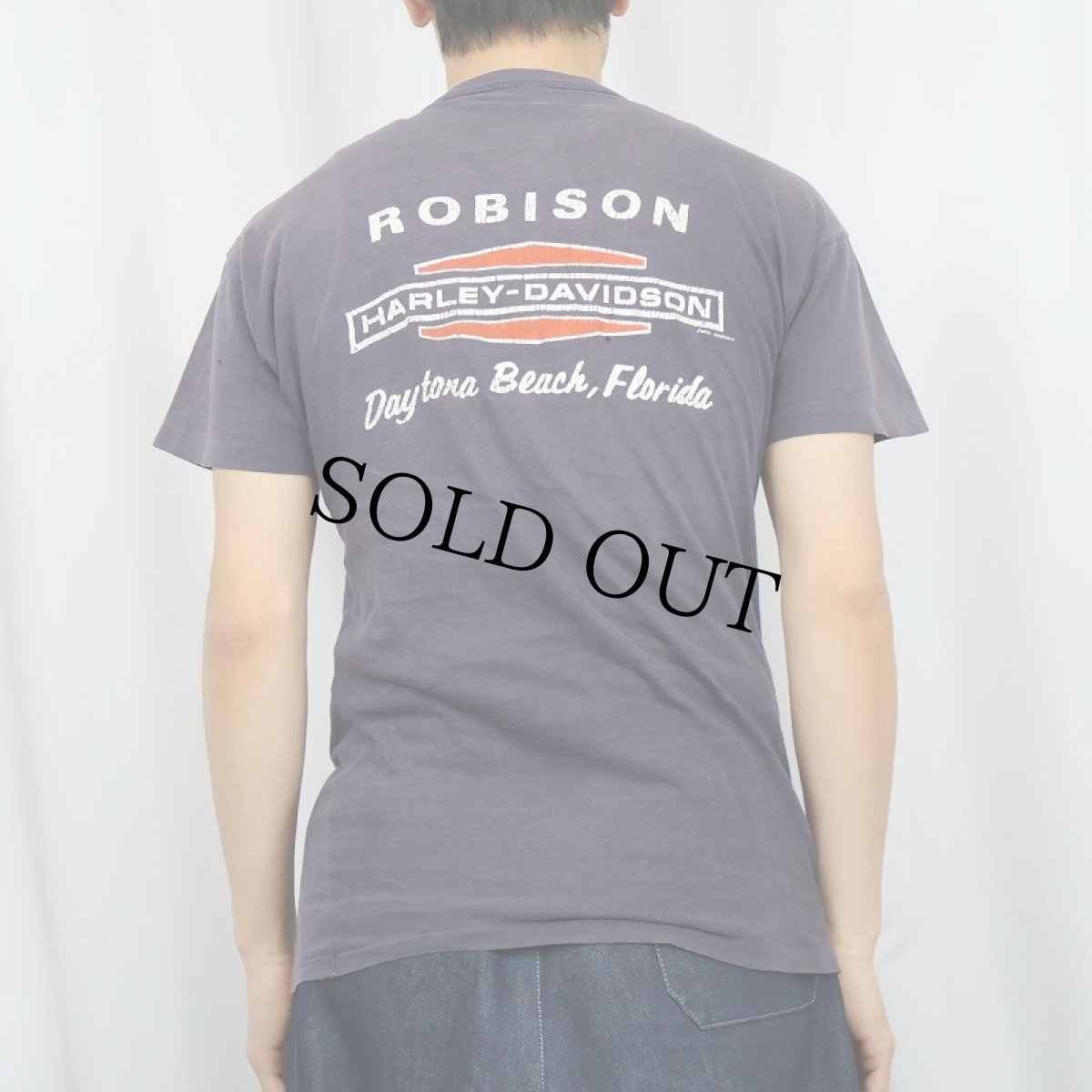 画像4: 70〜80's Harley-Davidson "ROBISON" ロゴプリントTシャツ (4)
