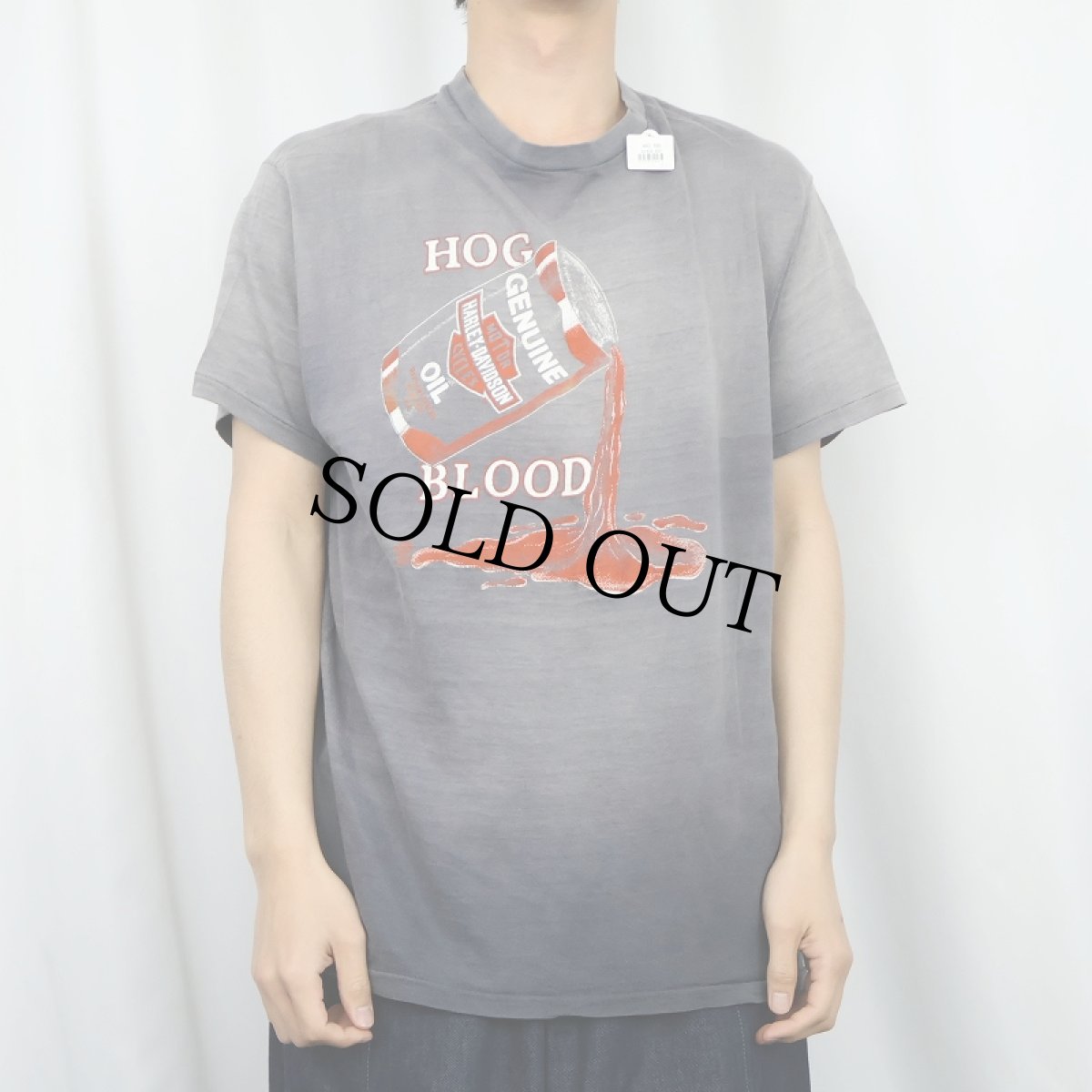 画像3: 80's Harley-Davidson USA製 "Hogs Blood" プリントTシャツ XL (3)
