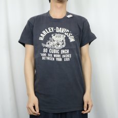 画像2: 80's Harley-Davidson "80 CUBIC INCH" プリント ポケットTシャツ XL (2)