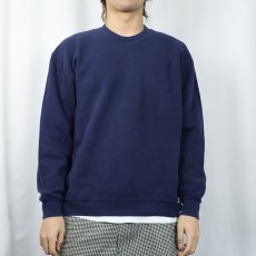 画像2: 80's RUSSELL ATHLETIC USA製 前V 無地スウェット NAVY XL (2)