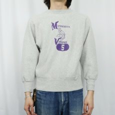 画像2: 80's Champion REVERSE WEAVE USA製 トリコタグ "MINNESOTA VINKINGS" プリントスウェット S (2)