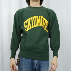 画像2: 90's Champion REVERSE WEAVE USA製 "SKIDMORE" プリントスウェット M (2)