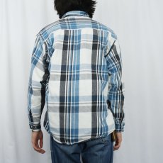 画像3: 90's Eddie Bauer USA製 チェック柄 ヘビーネルシャツ L (3)