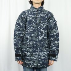 画像2: 00's〜 U.S.NAVY ECWCS NWU デジタルカモ GORE-TEXパーカー MEDIUM LONG (2)