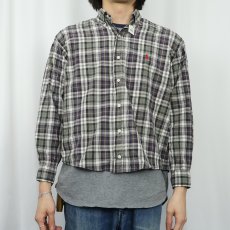 画像2: Ralph Lauren "BLAKE" マドラスチェック柄 コットン ボタンダウンシャツ M (2)