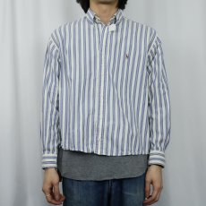 画像2: Ralph Lauren "YARMOUTH" ストライプ柄 コットンボタンダウンシャツ 15 1/2 (2)