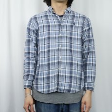 画像2: Ralph Lauren チェック柄 コットンボタンダウンシャツ L (2)