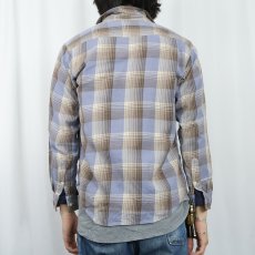 画像3: Ralph Lauren チェック柄 ライトネルシャツ L (3)