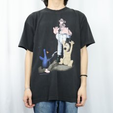 画像2: 90's WALLACE & GROMIT キャラクタープリントTシャツ BLACK XL (2)