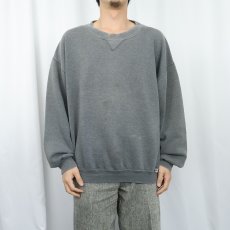 画像2: RUSSELL ATHLETIC 前V 無地スウェット XL (2)