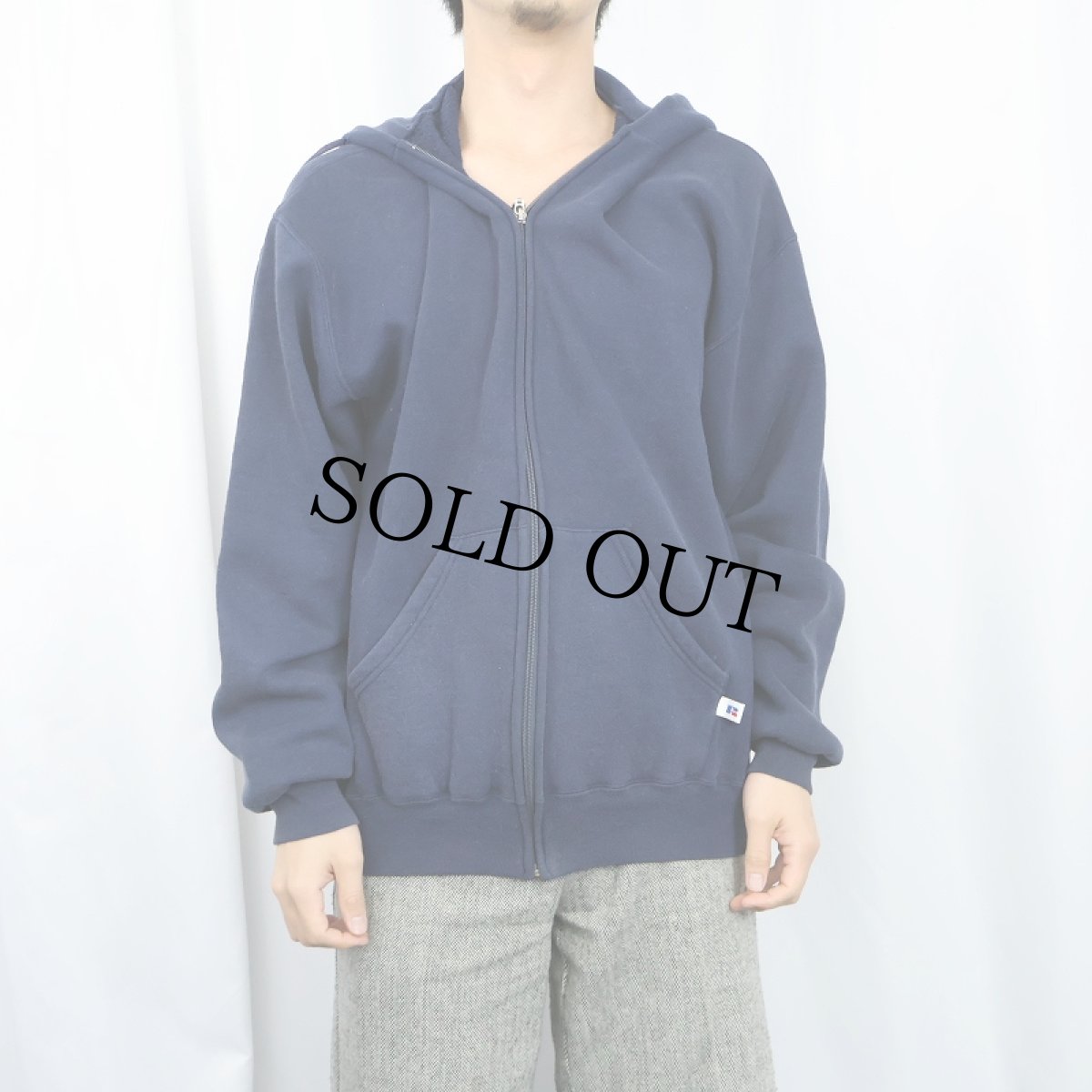 画像2: RUSSELL ATHLETIC スウェットジップパーカー NAVY L (2)