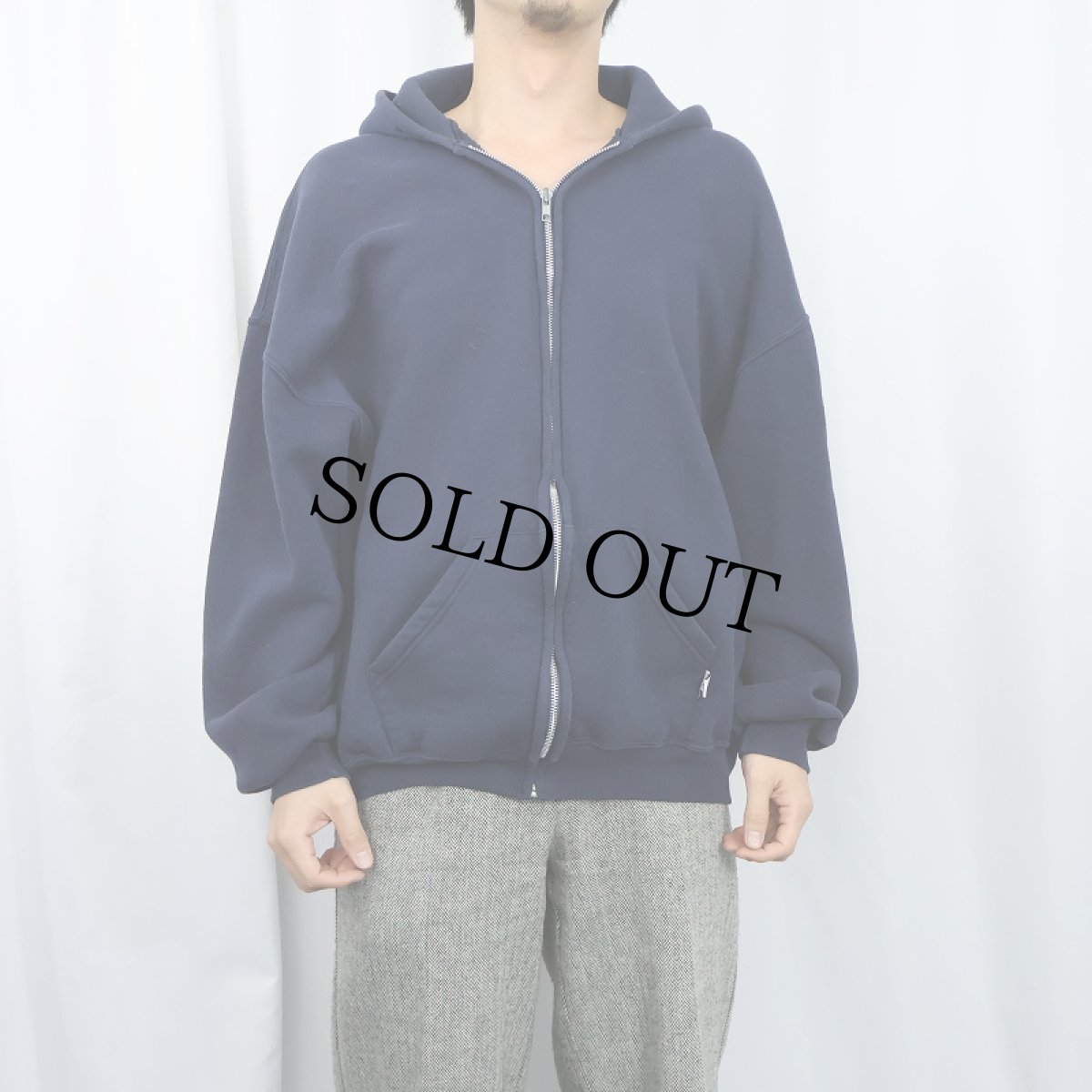 画像2: RUSSELL ATHLETIC スウェットジップパーカー NAVY XL (2)
