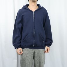 画像2: RUSSELL ATHLETIC スウェットジップパーカー NAVY XL (2)