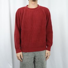 画像2: L.L.Bean ロールネック コットンニットセーター M (2)