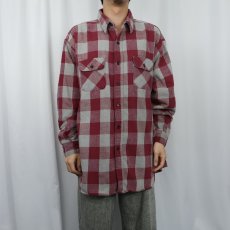 画像2: 80's FIVE BROTHER USA製 バッファローチェック柄 ヘビーネルシャツ 3XL (2)