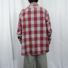 画像3: 80's FIVE BROTHER USA製 バッファローチェック柄 ヘビーネルシャツ 3XL (3)
