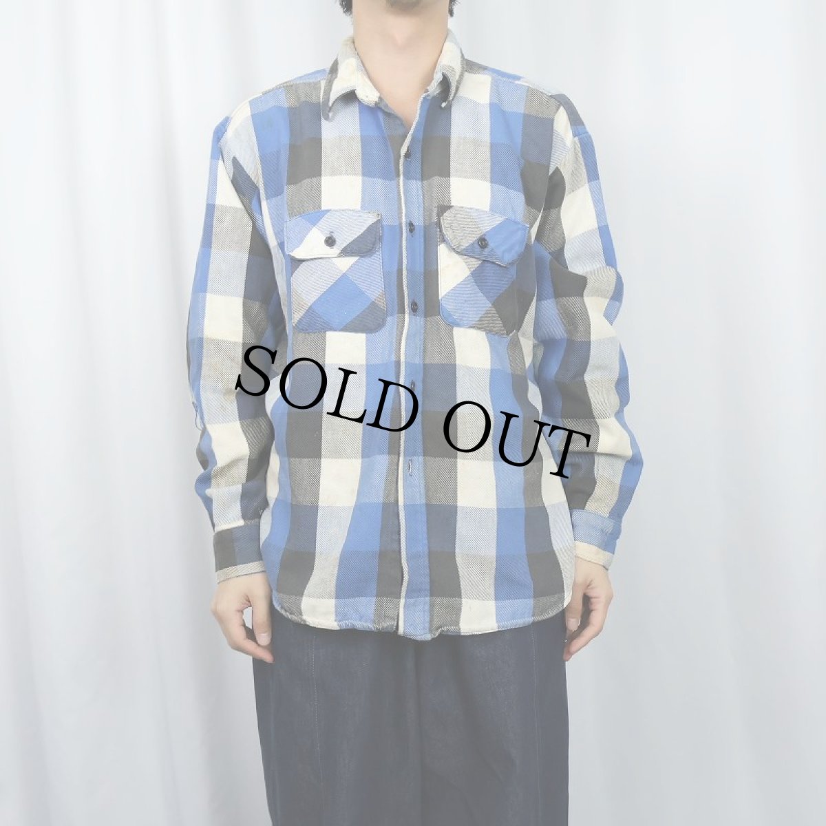 画像2: 80's FIVE BROTHER USA製 チェック柄 ヘビーネルシャツ XL (2)