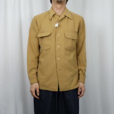 画像2: 70's PENDLETON USA製 ウールオープンカラーシャツ M (2)