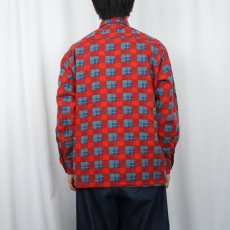 画像3: 80's SAUGATUCK チェック柄 プリントネルシャツ M (3)