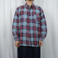 画像2: SAUGATUCK チェック柄 ライトネルシャツ XL (2)