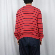 画像3: POLO Ralph Lauren ボーダー柄 ピマコットン ニットセーター L (3)