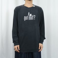 画像2: got milf? 広告パロディプリントTシャツ BLACK L (2)
