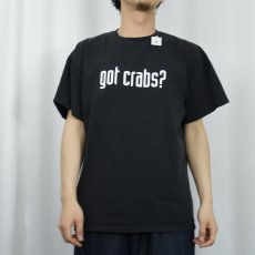 画像2: got crabs? 広告パロディプリントTシャツ BLACK (2)