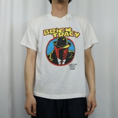 画像2: 90's BRICK TRACY キャラクターパロディプリントTシャツ L (2)