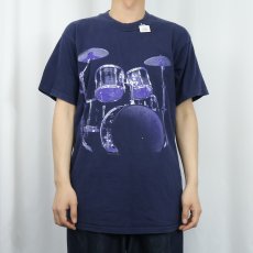 画像3: DRUM LOVER パロディプリントTシャツ L (3)