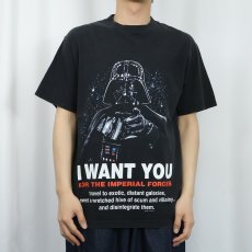 画像2: 90's STARWARS USA製 DARTH VADER "I WANT YOU" パロディプリントTシャツ BLACK L (2)