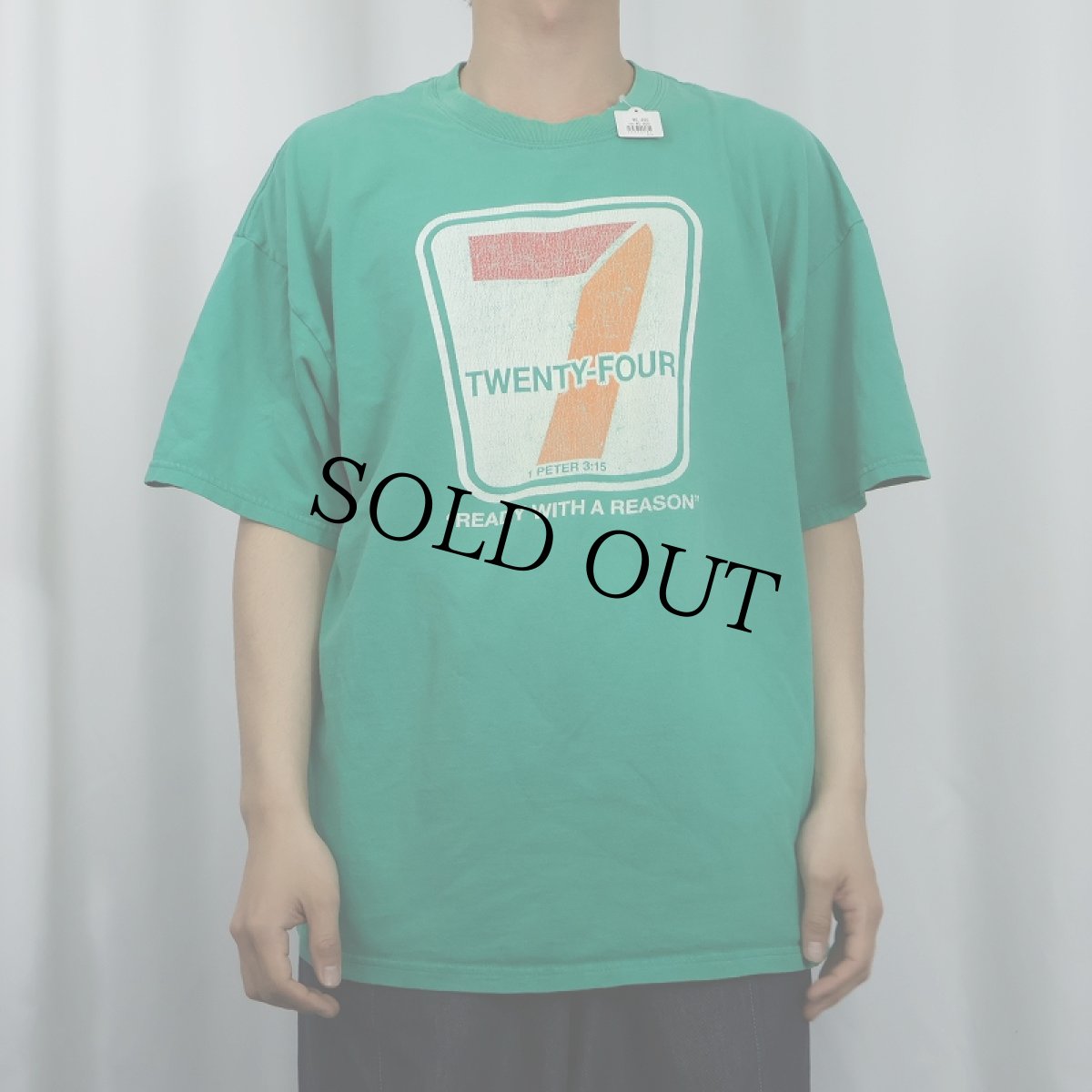 画像2: TWENTY-FOUR ジーザス パロディプリントTシャツ XL (2)