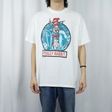 画像2: 90's Dog Eat Dog USA製 "Psilly Rabbit" キャラクターパロディプリントTシャツ L (2)