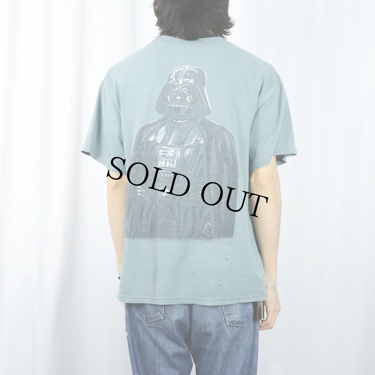 画像4: 90's STARWARS USA製 "DARTH VADER" パロディプリントTシャツ L (4)