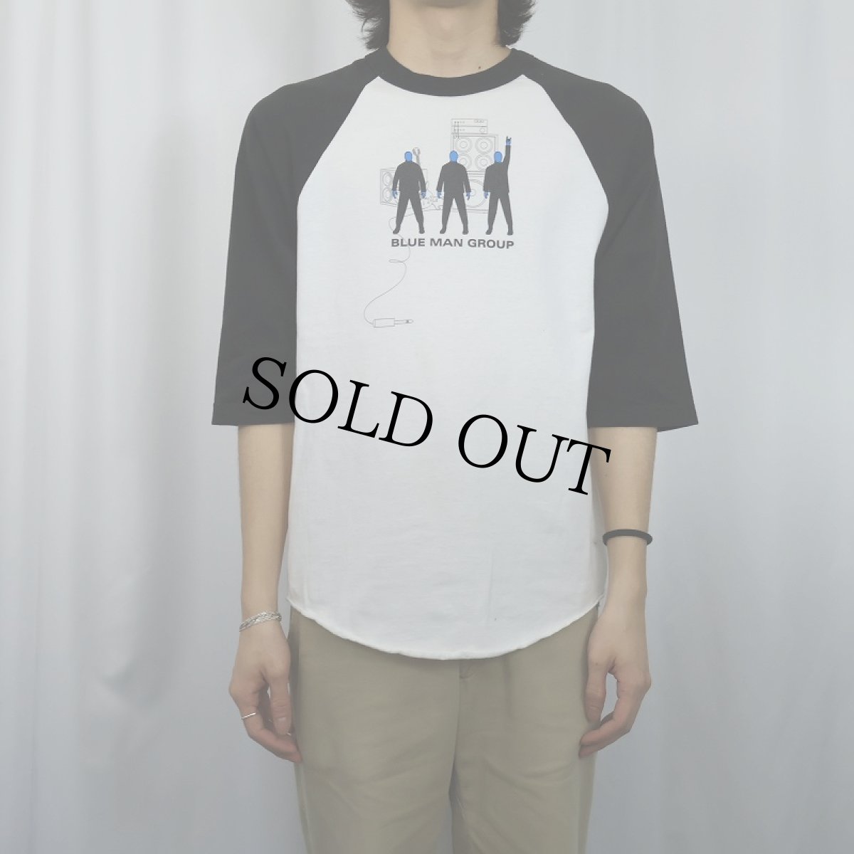 画像2: BLUE MAN GROUP パフォーマンスグループ プリントラグランTシャツ M (2)