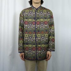 画像2: CHICO'S DESIGN 総柄 シルクチャイナジャケット SIZE3 (2)