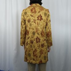 画像3: USA製 レーヨン×ポリエステル 花柄織りコート (3)