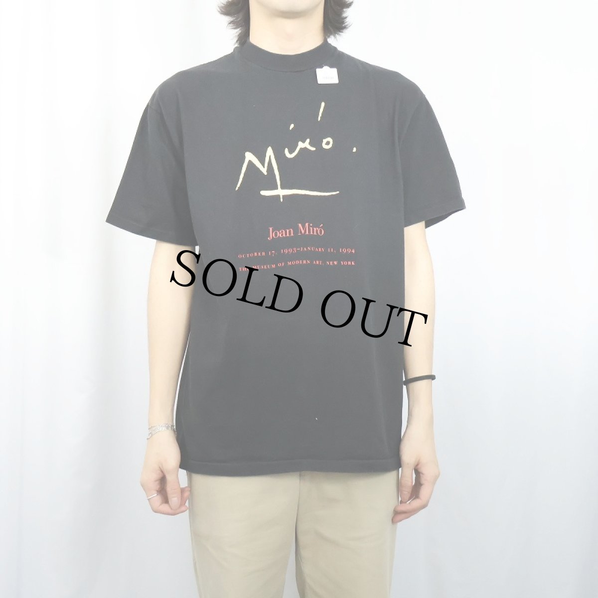 画像2: 90's Joan Miro USA製 アートプリントTシャツ BLACK L (2)