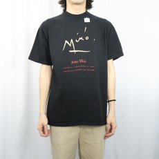 画像2: 90's Joan Miro USA製 アートプリントTシャツ BLACK L (2)