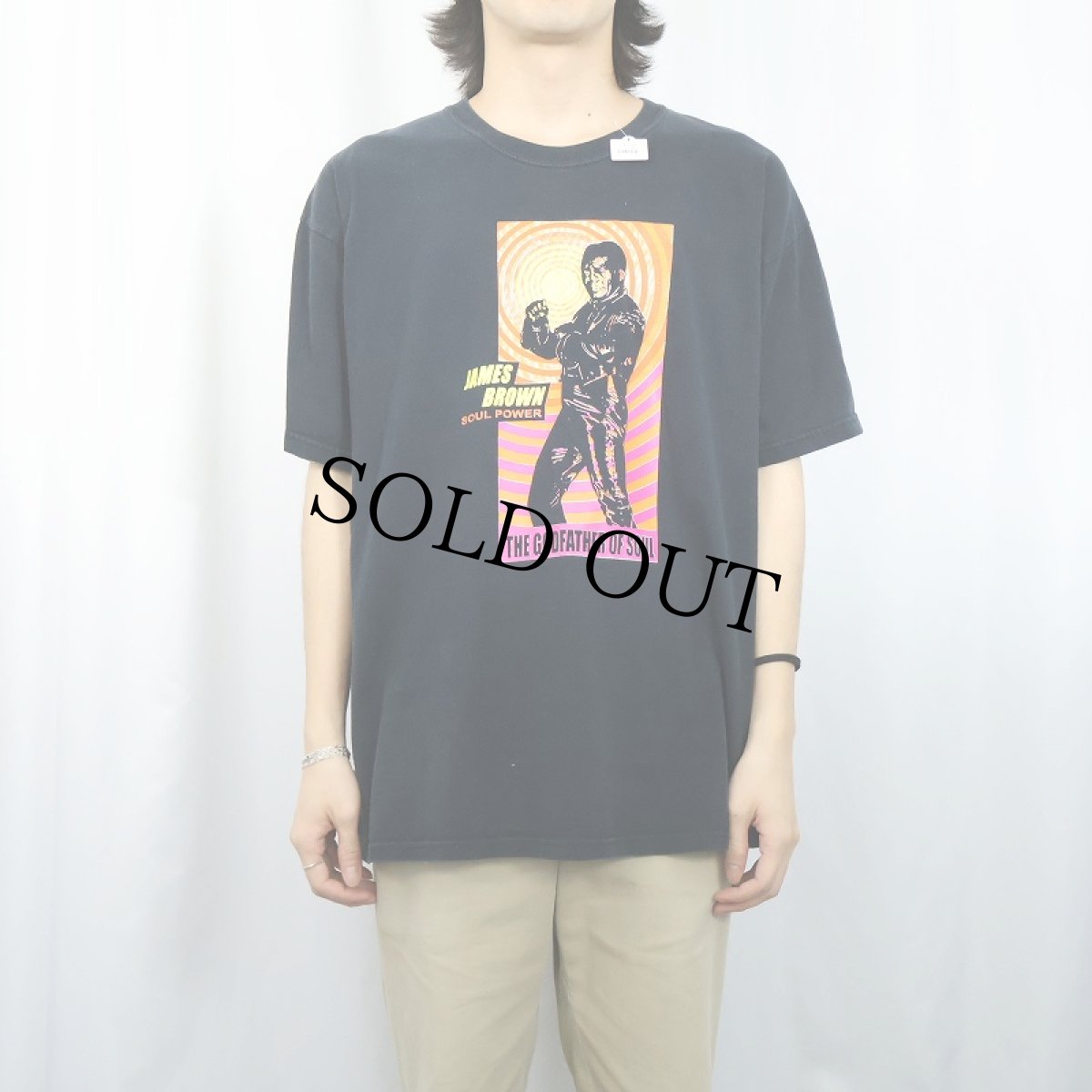 画像2: JAMES BROWN "Soul Power" ソウルシンガー プリントTシャツ BLACK XL (2)