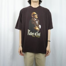 画像2: 2000's Ray Charles "The Father Of Soul" ピアニスト プリントTシャツ BROWN 1X (2)