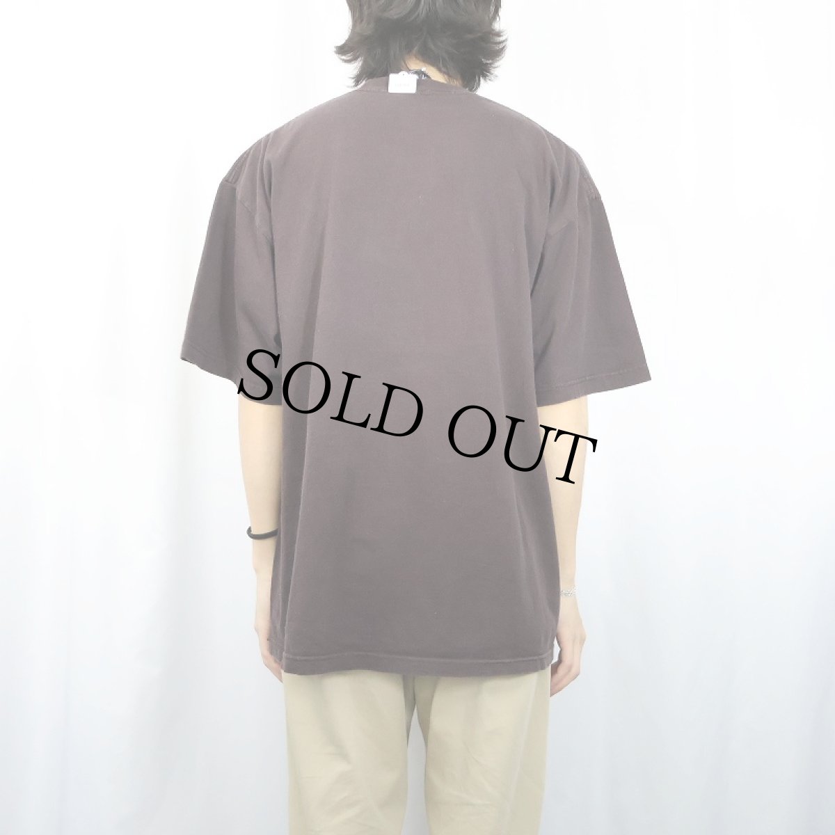 画像3: 2000's Ray Charles "The Father Of Soul" ピアニスト プリントTシャツ BROWN 1X (3)