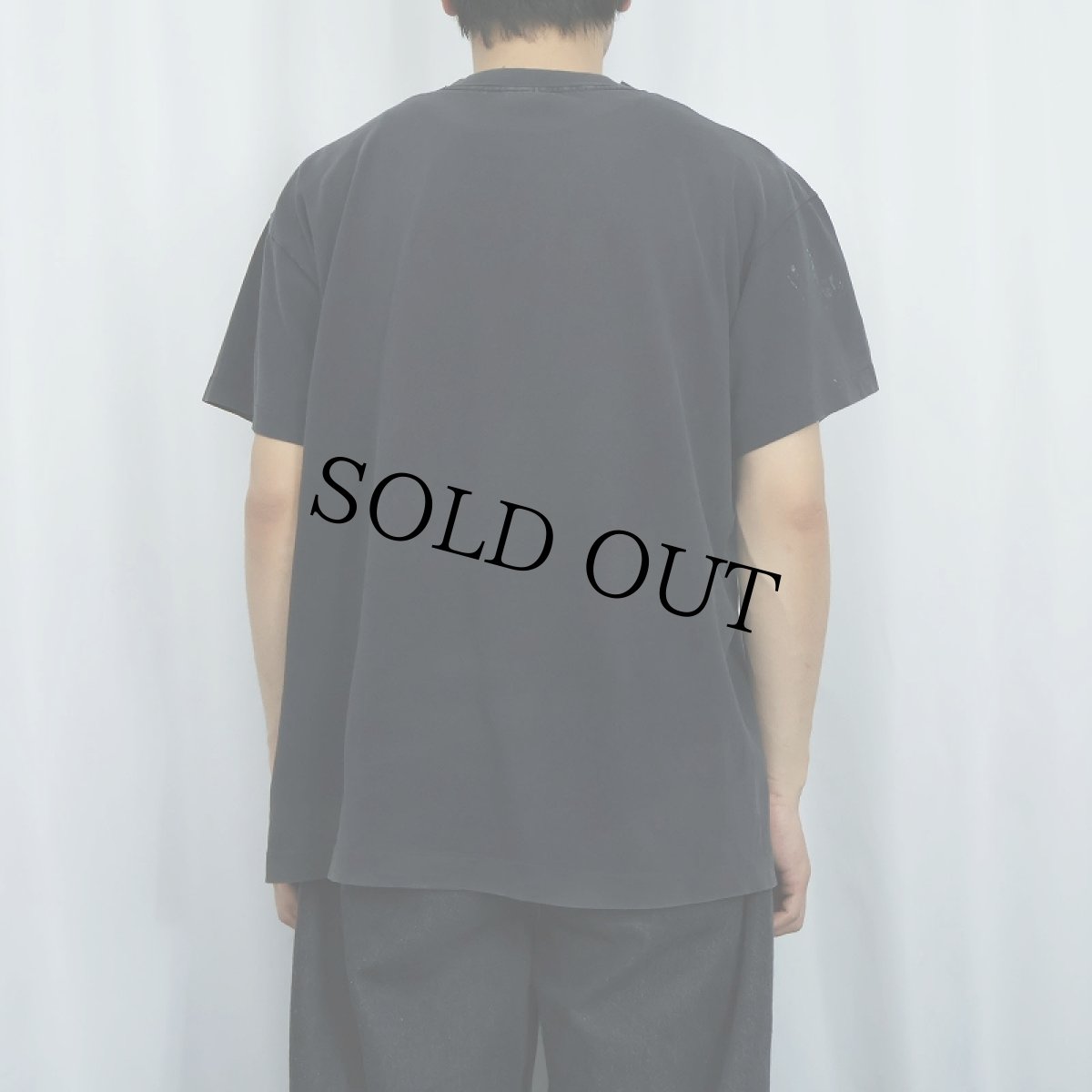 画像3: 90's 般若心経 Vネック プリントTシャツ BLACK XL (3)